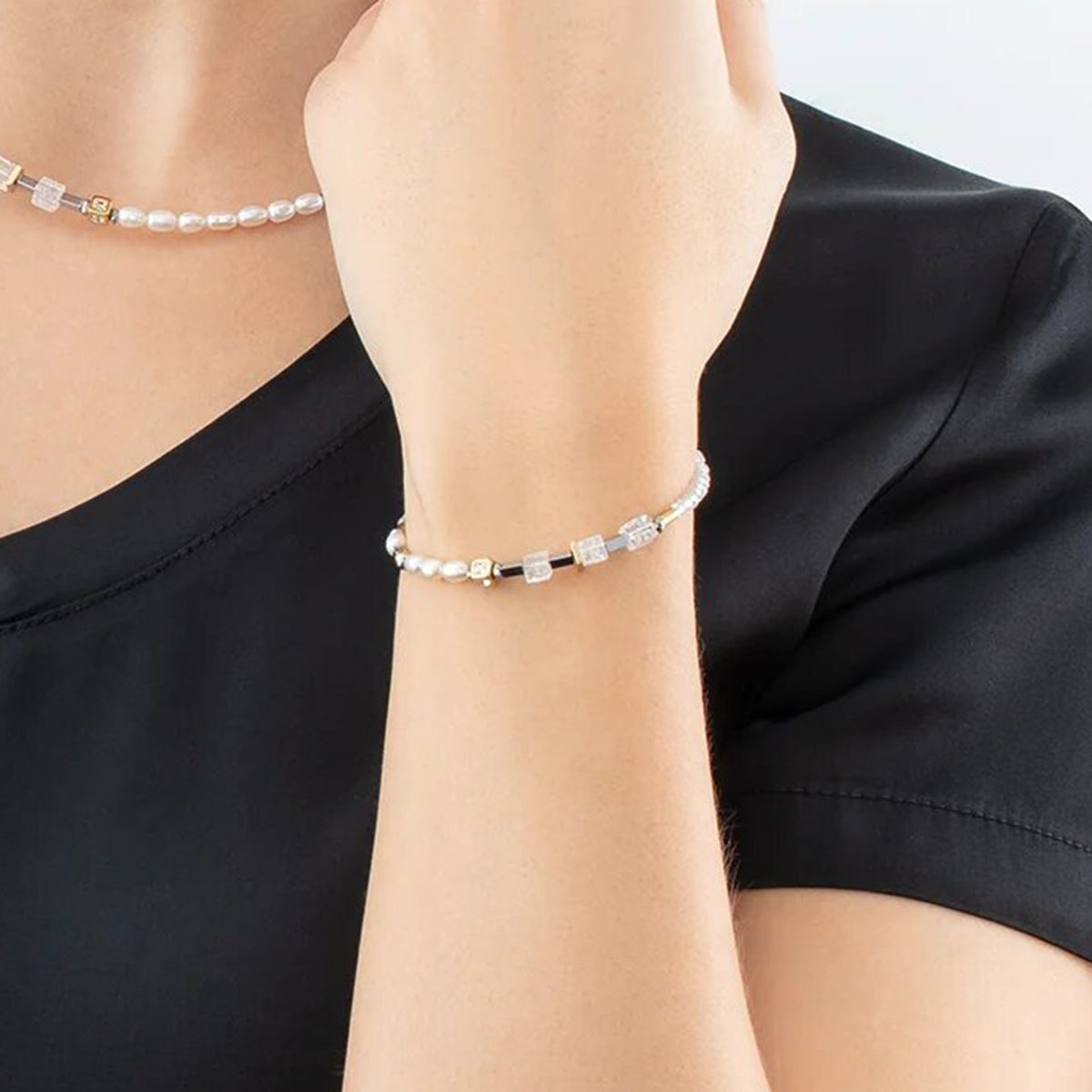 Coeur De Lion Princes Fusion Pearl Bracelet, Silver
