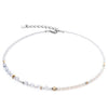 Coeur De Lion Princess Fusion Pearls Necklace, Silver Multi