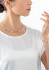 Coeur de Lion Princess Pearls Necklace, Gold & Grey