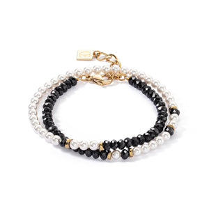 Coeur De Lion Princess Pearls Trinity Bracelet, Gold