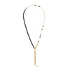 Coeur De Lion Princess Pearls Trinity Necklace, Gold & Black