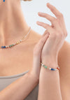 Coeur De Lion Princess Shape Bracelet, Gold & Dopamine
