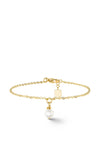Coeur de Lion Solitaire Freshwater Pearl Bracelet, Gold