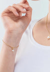Coeur de Lion Solitaire Freshwater Pearl Bracelet, Gold