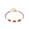 Coeur De Lion Sparkling Princess Bracelet, Gold & Red