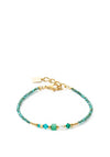 Coeur De Lion Square Stripes Bracelet, Gold & Green