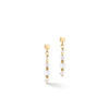 Coeur De Lion Square Stripes Drop Earrings, Gold