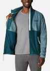 Columbia Men’s Back Bowl Full Zip Fleece, Metal & Night Wave