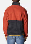 Columbia Men’s Back Bowl Full Zip Fleece, Warp Red & Raw Honey