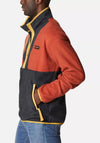 Columbia Men’s Back Bowl Full Zip Fleece, Warp Red & Raw Honey