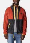 Columbia Men’s Back Bowl Full Zip Fleece, Warp Red & Raw Honey