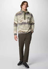 Colombia Helvetia II Printed Half Snap Fleece, Safari Green & Stone