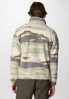 Colombia Helvetia II Printed Half Snap Fleece, Safari Green & Stone