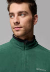 Columbia Klamath Range II Half Zip Fleece, Dark Green & Black