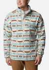 Columbia Men’s Helvetia Checkered Peaks Half Snap Fleece, Stone Blue