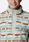 Columbia Men’s Helvetia Checkered Peaks Half Snap Fleece, Stone Blue