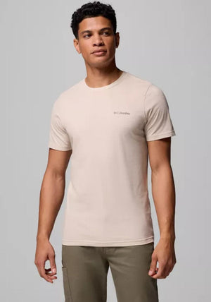 Columbia Men’s Rapid Ridge II Back Graphic T-Shirt, Beige
