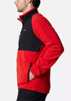 Columbia Men’s Sage Peak Full Zip Fleece, Red & Black