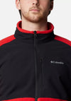 Columbia Men’s Sage Peak Full Zip Fleece, Red & Black