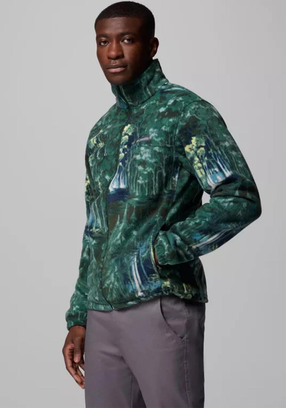 Columbia Steens Mountain™ II Printed Full Zip Fleece, Green Multi