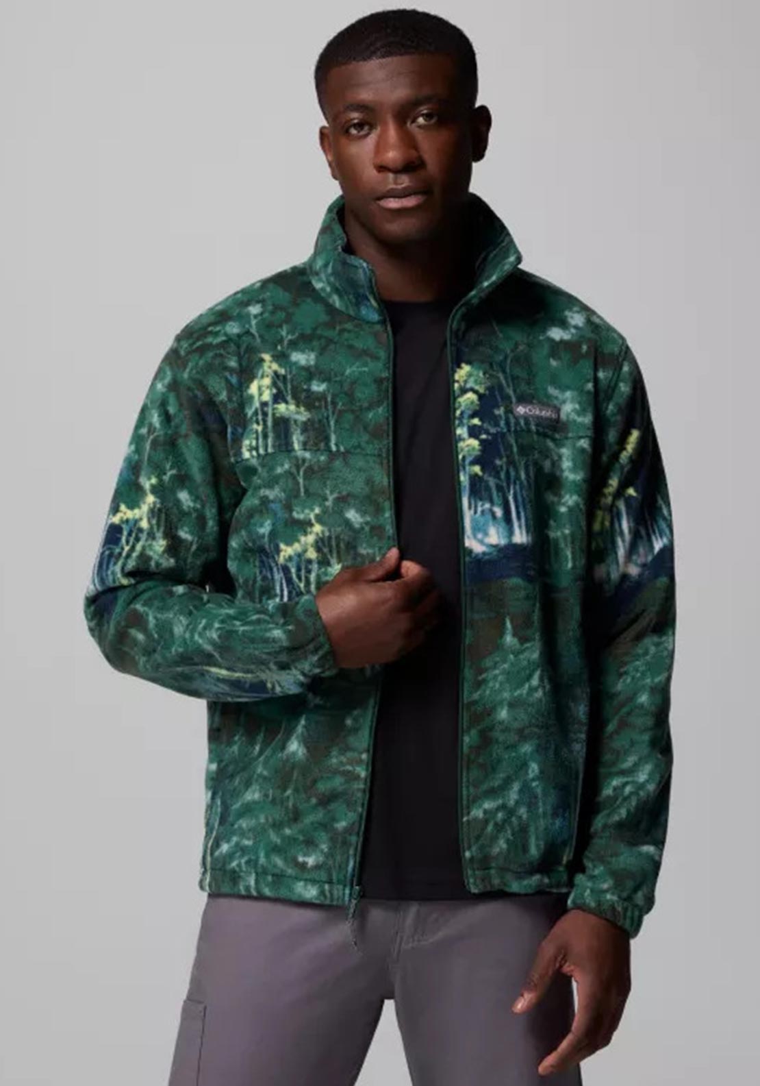 Columbia Steens Mountain™ II Printed Full Zip Fleece, Green Multi