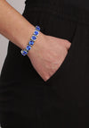 Dyrberg/Kern Conian Bracelet, Sapphire Blue & Silver