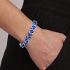Dyrberg/Kern Conian Bracelet, Sapphire Blue & Silver