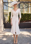 Couture Club Embelished Bodice V Neck Dress, Champagne