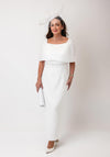Couture Club Beaded Bow Back Pencil Dress, Ivory