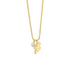 Seala CZ Charm Map of Ireland Pendant Necklace, Gold