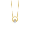 Seala 22mm CZ Claddagh Necklace, Gold