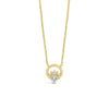Seala 13mm CZ Claddagh Necklace, Gold