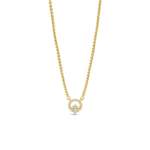 Seala 8mm CZ Claddagh Necklace, Gold
