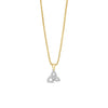Seala Two Tone CZ Trinity Knot Pendant Necklace, Gold