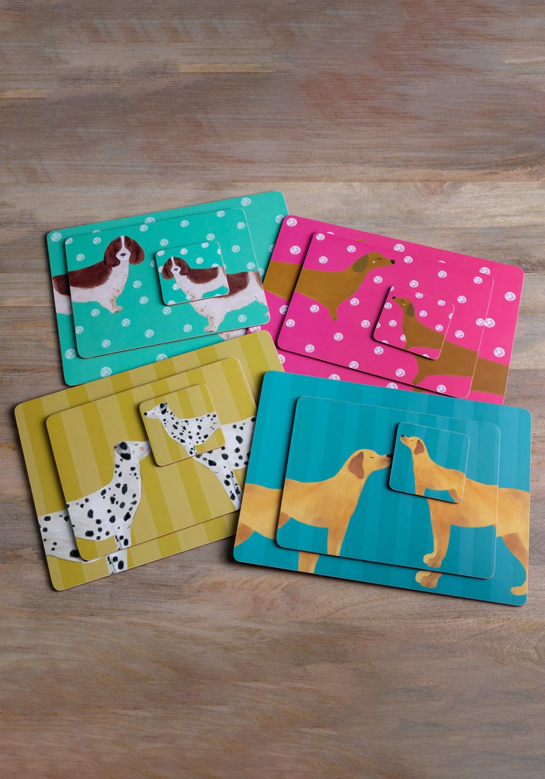 Creative Tops Dogs Print Large Placemats, Set of 4