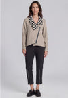 My Soul Crincle Check Collar Jacket, Beige