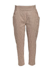 My Soul Stripe Crincle Tapered Trousers, Sand
