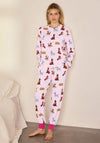 Chelsea Peers Fairytale Dog Print Pyjama Set, Pink