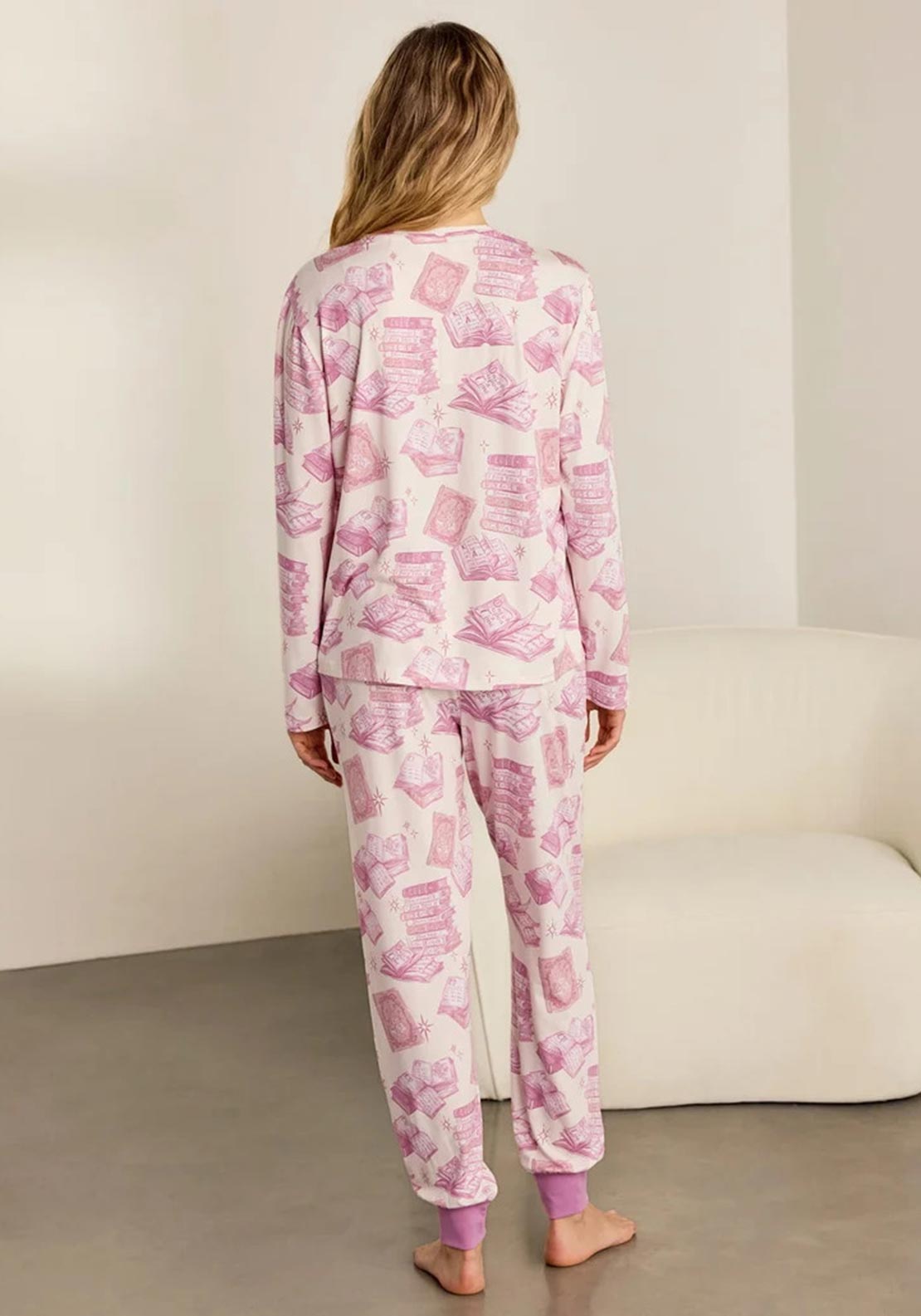 Chelsea Peers Bedtime Stories Print Pyjama Set, Pink