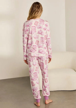 Chelsea Peers Bedtime Stories Print Pyjama Set, Pink