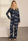 Chelsea Peers Zebra Polka Dot Pyjama Set, Navy