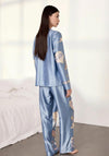 Chelsea Peers Giraffe Cloudhopper Satin Pyjama Set, Blue