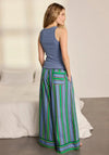 Chelsea Peers Stripe Wide Leg Pyjama Set, Blue
