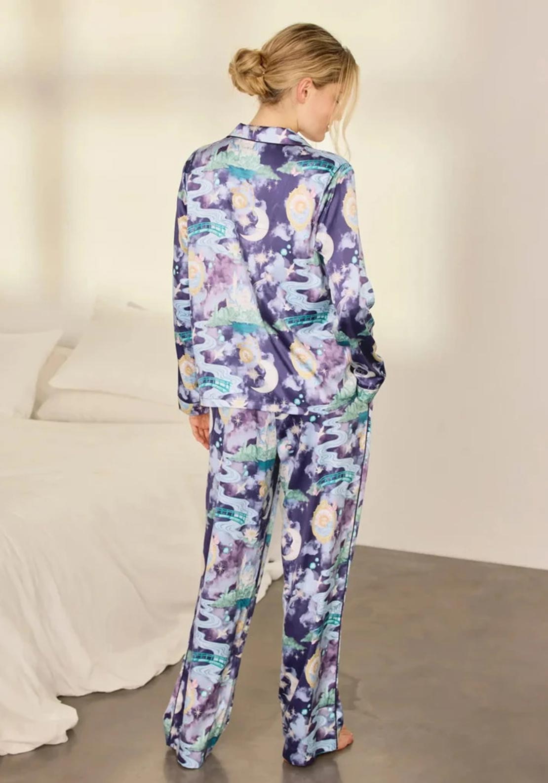 Chelsea Peers Dreamscape Kingdom Print Pyjama Set, Purple