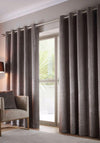 Clarke and Clarke Vienna Lined Eyelet Curtains, Stone