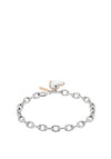 Calvin Klein Womens Heart Charm Bracelet, Silver