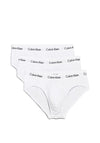 Calvin Klein Cotton Stretch 3 Pack Hip Briefs, White