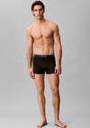 Calvin Klein Icon Cotton Stretch 3 Pack Relaxed Fit Trunks, Black Multi