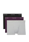 Calvin Klein Icon Cotton Stretch 3 Pack Relaxed Fit Trunks, Black Multi