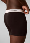 Calvin Klein Icon 3 Pack Cotton Stretch Metallic Boxer Briefs, Black Multi